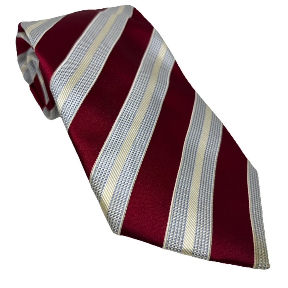 Donald J. Trump Signature Bias Stripe 100% Silk Neck Tie Handmade